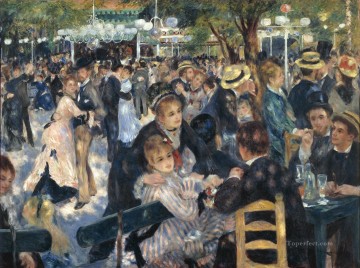 El baile en el Moulin de la Galette del maestro Pierre Auguste Renoir Pinturas al óleo